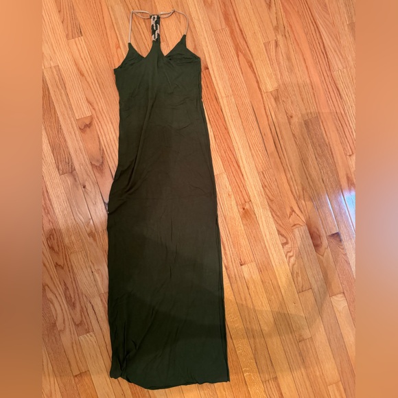 Maxi dark green dress with braided back! Bought is St Barth! 🐚 - Picture 5 of 8